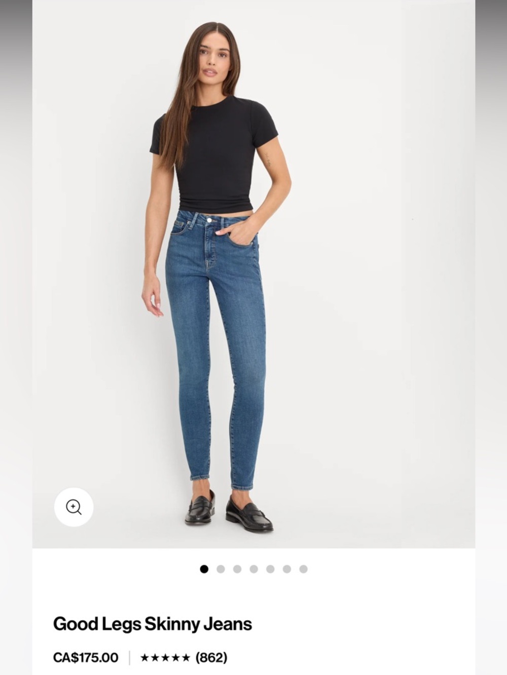 Good American Dark Blue Women’s High-Rise Skinny Jeans